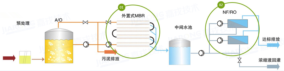垃圾渗滤液处置工艺，纳滤/反渗入工艺
